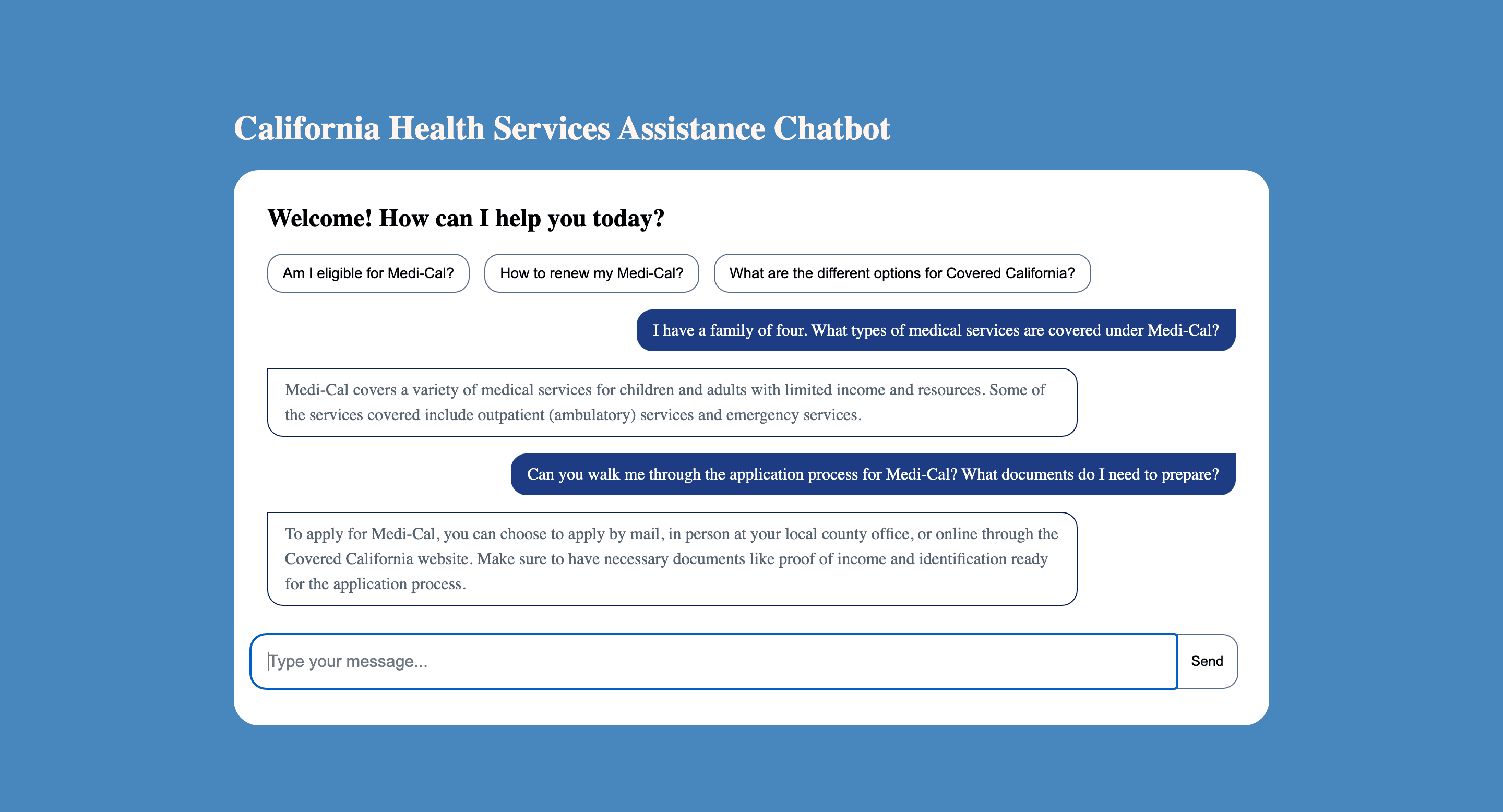 Health Services Assistance Chatbot